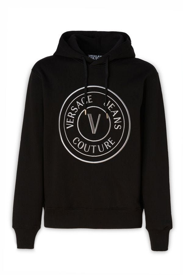 Sweat à capuche Versace Jeans noir