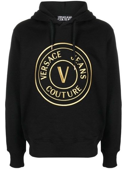 Sweatshirt Versace Jeans à capuche noir