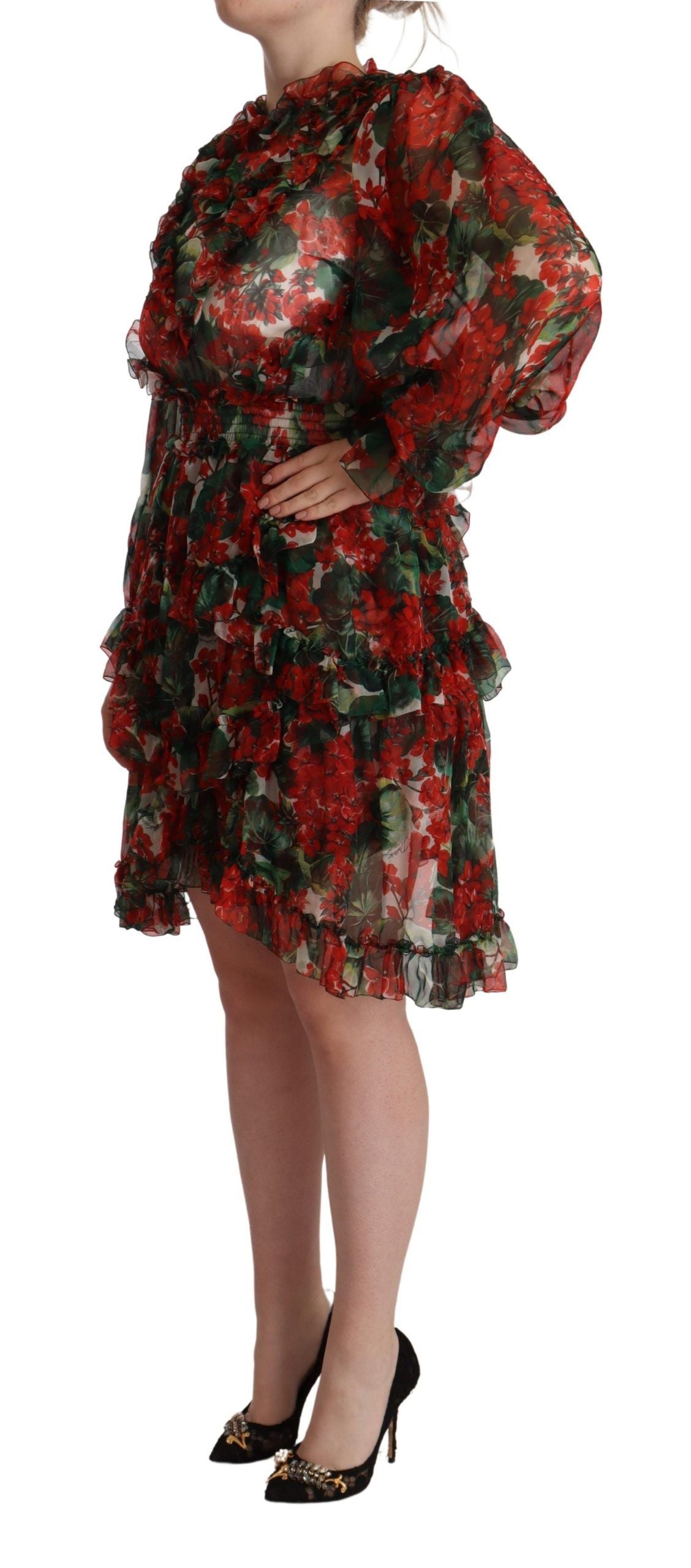 Robe Dolce & Gabbana Maxi rouge floral Dolce & Gabbana