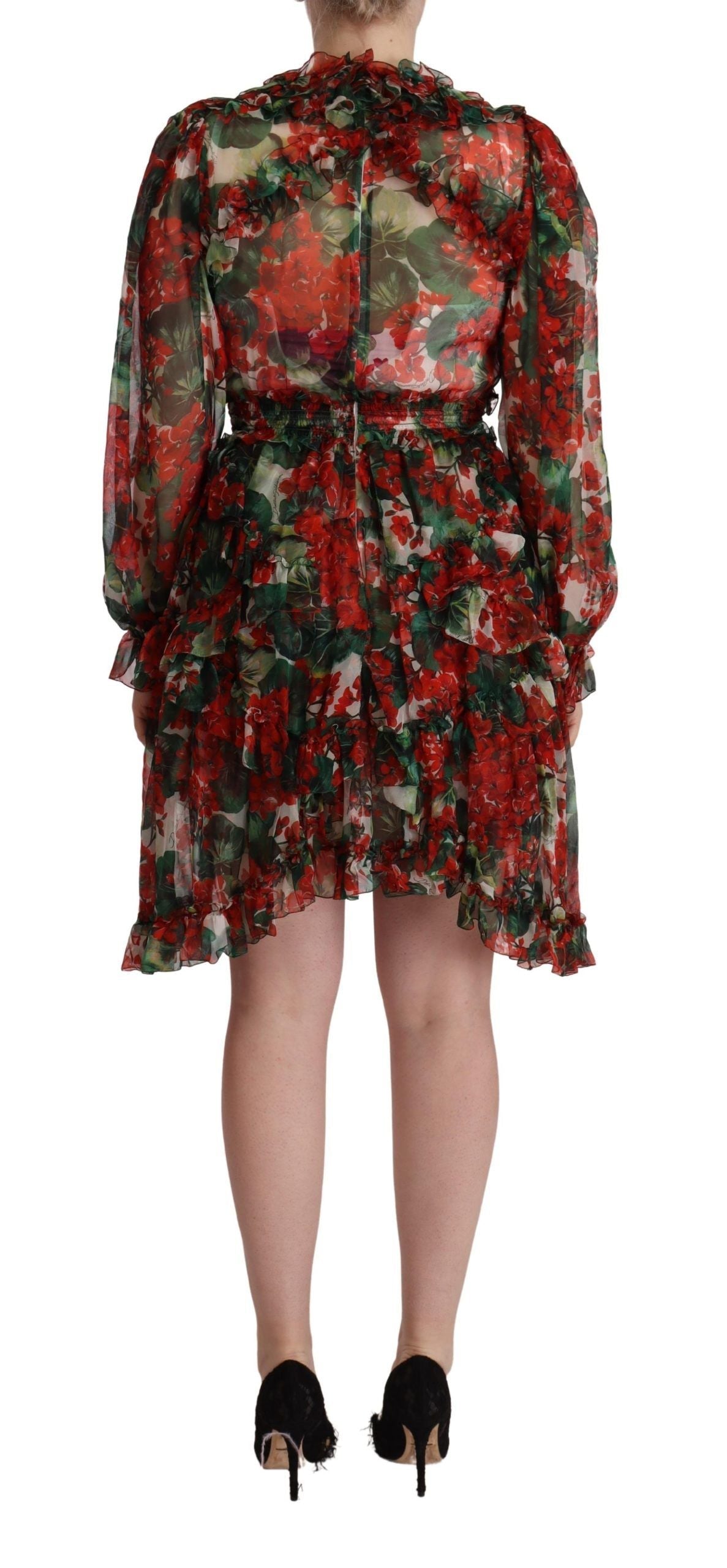 Robe Dolce & Gabbana Maxi rouge floral Dolce & Gabbana