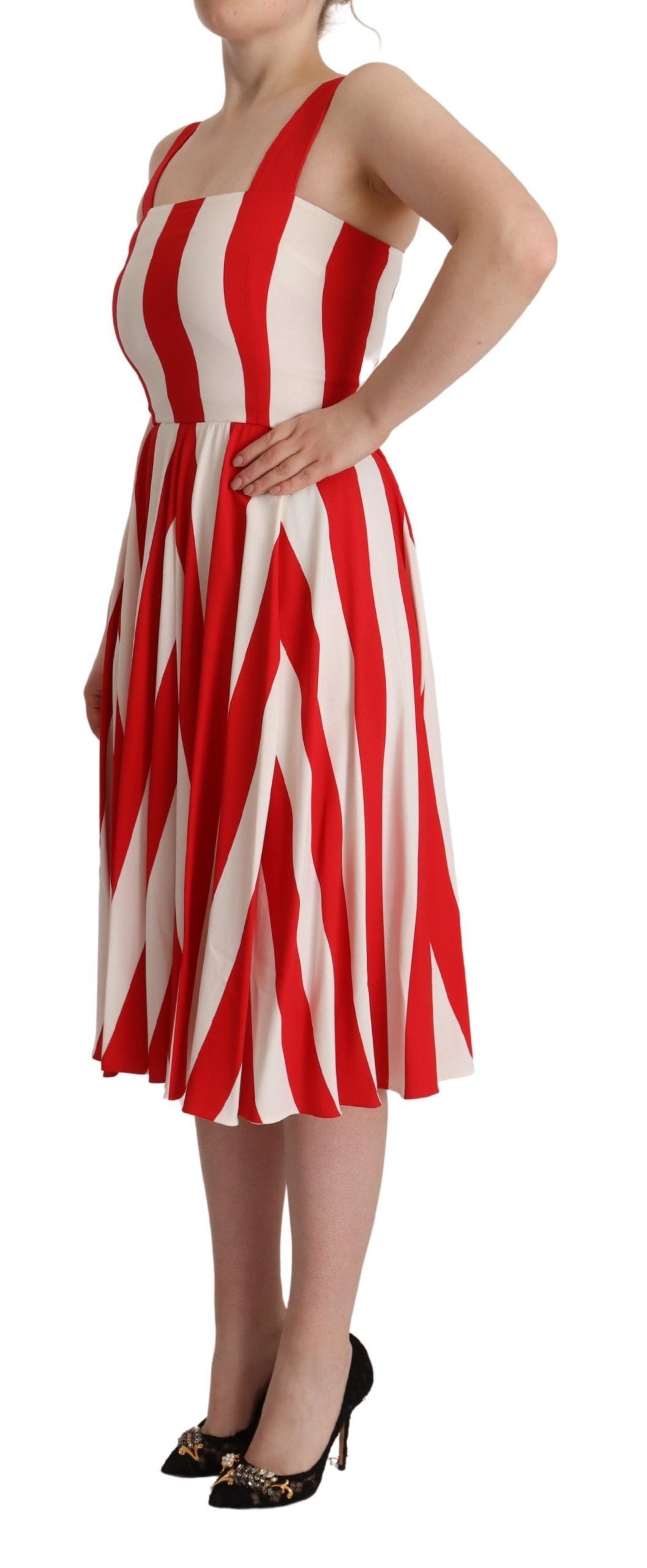 Robe Dolce & Gabbana A-line rouge et blanche Dolce & Gabbana