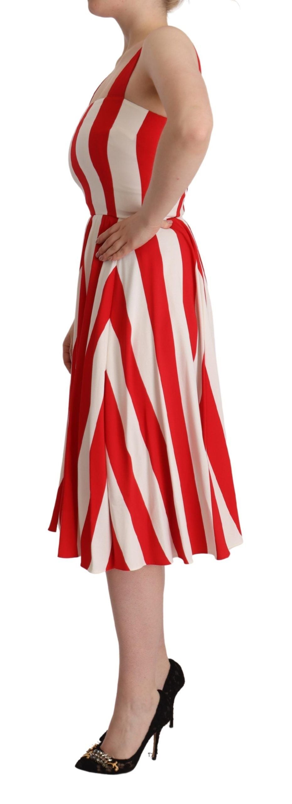 Robe Dolce & Gabbana A-line rouge et blanche Dolce & Gabbana