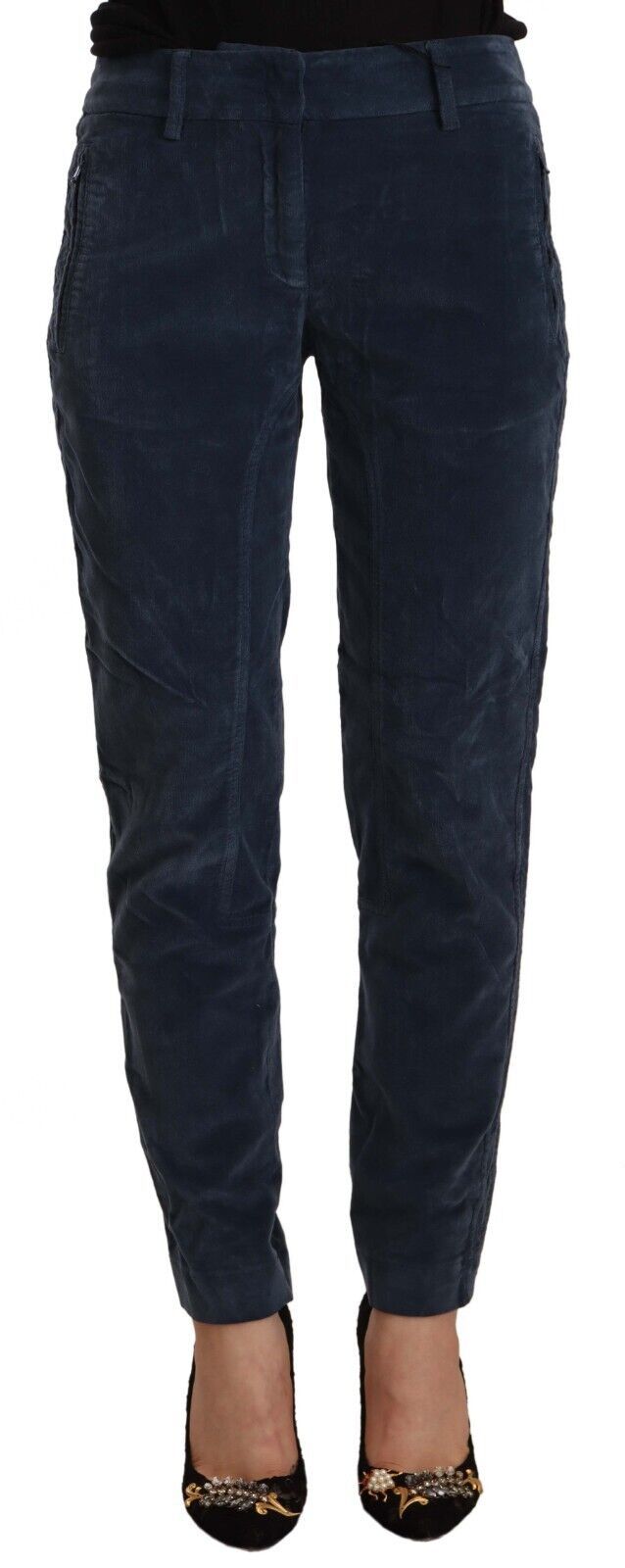 Pantalon Peserico mid waist bleu foncé