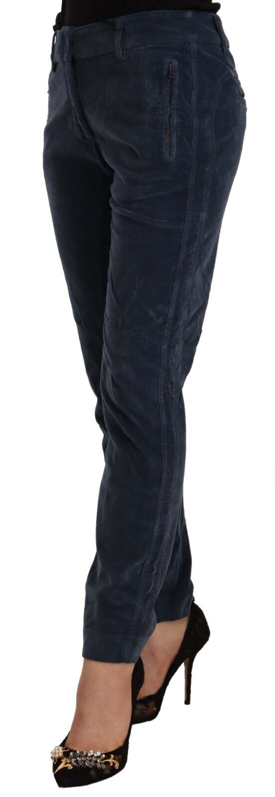 Pantalon Peserico mid waist bleu foncé