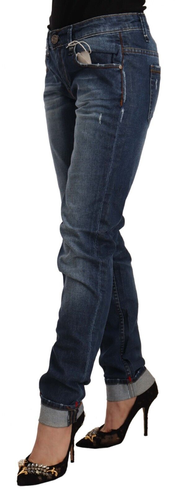 Jeans ACHT mid waist bleus délavés