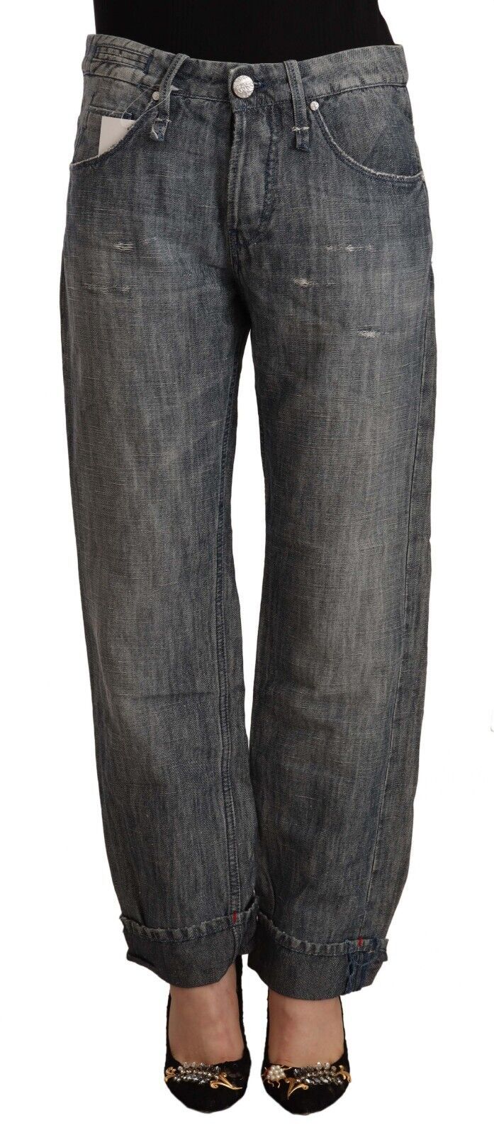 Jean ACHT straight gris délavé