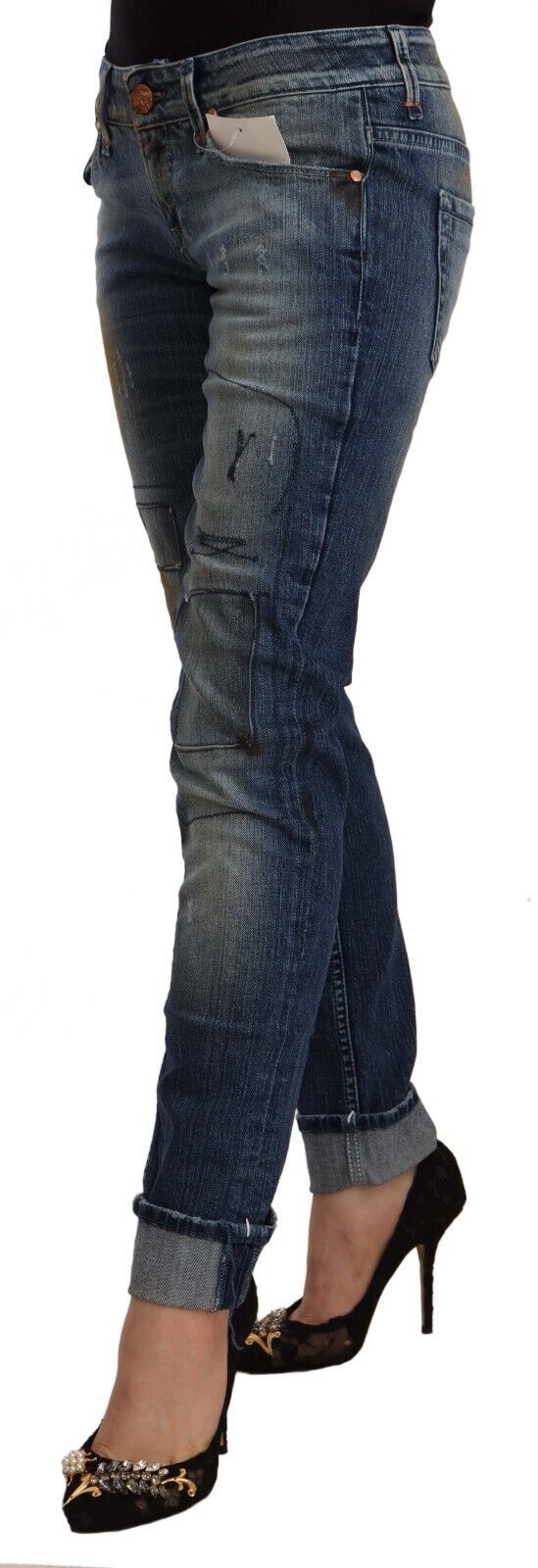 Jean Acht Low waist bleu délavé