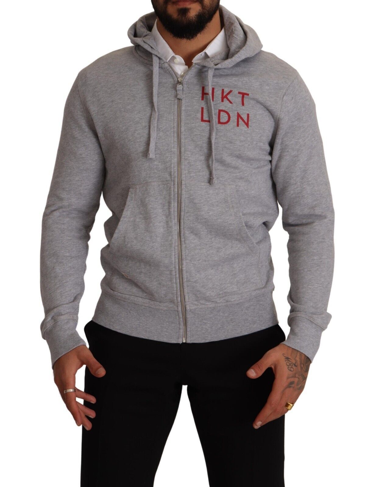 Sweat à capuche Hacket HKT gris clair