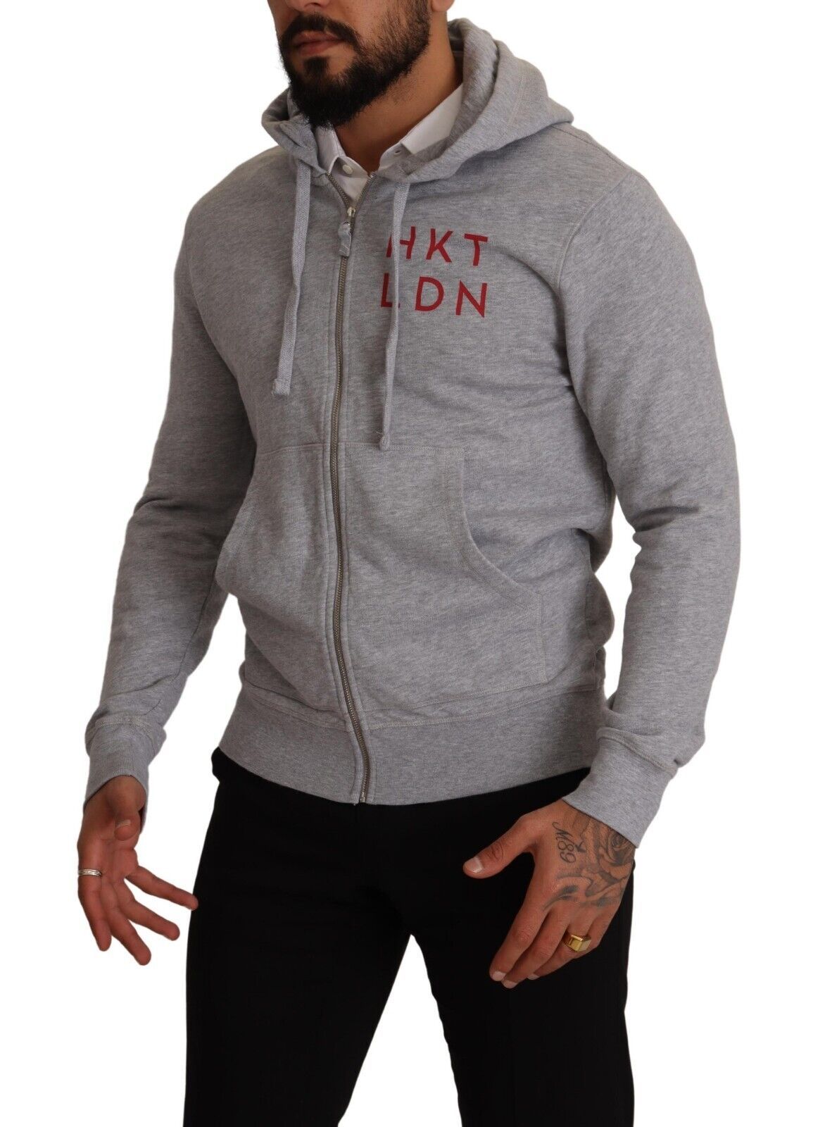 Sweat à capuche Hacket HKT gris clair