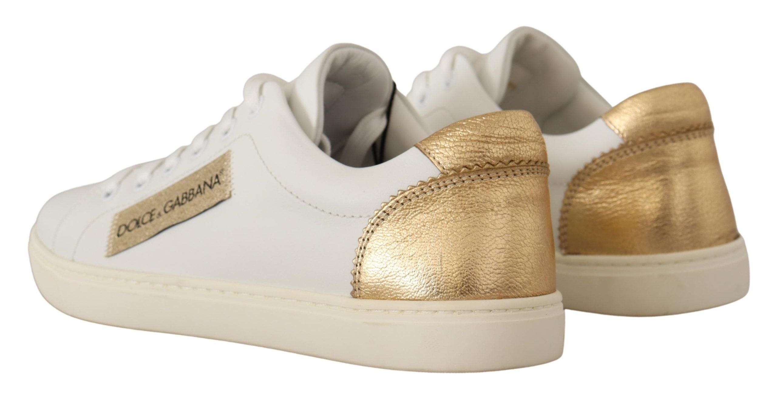 Baskets Dolce & Gabbana blanches et dorées