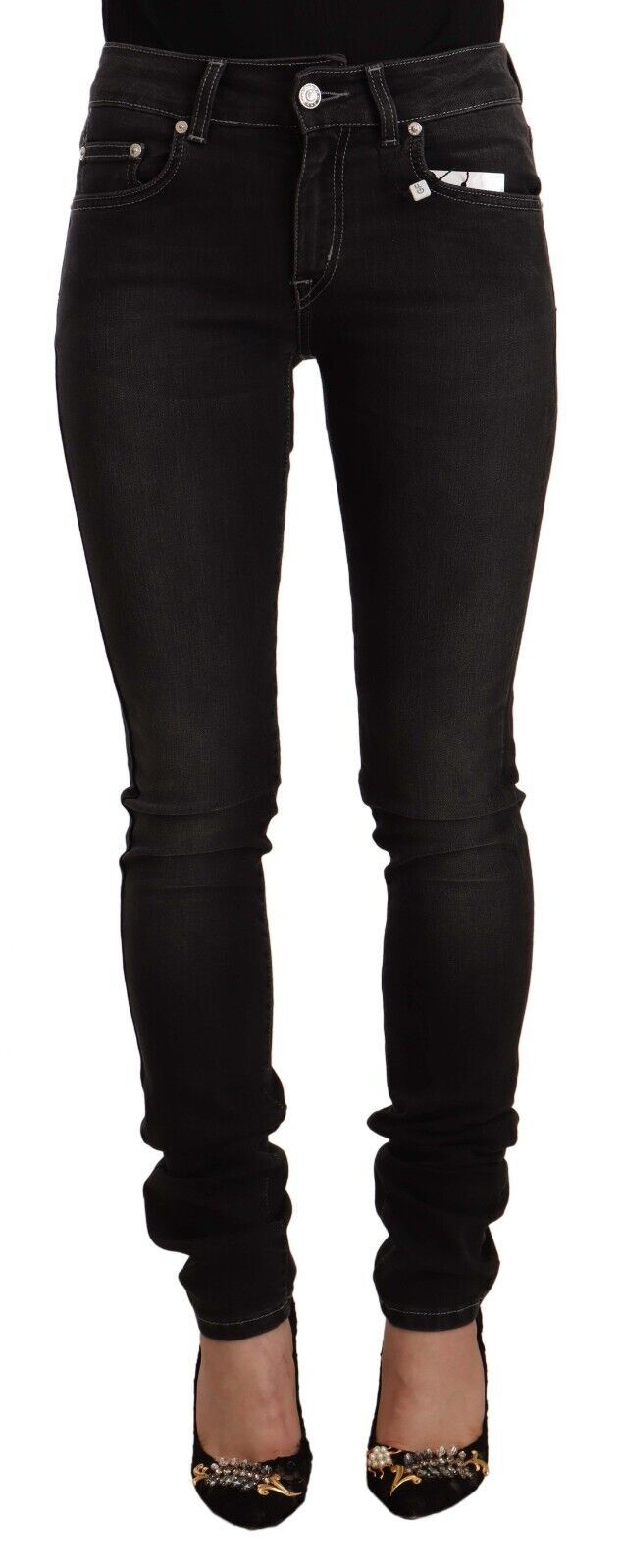 Jeans GF Ferre mid waist noirs