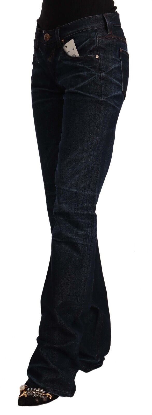 Jeans Ermanno Scervino mi-taille bleu foncé