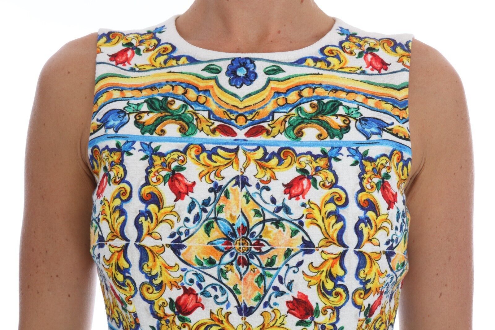 Robe Dolce & Gabbana Majolica blanche Dolce & Gabbana