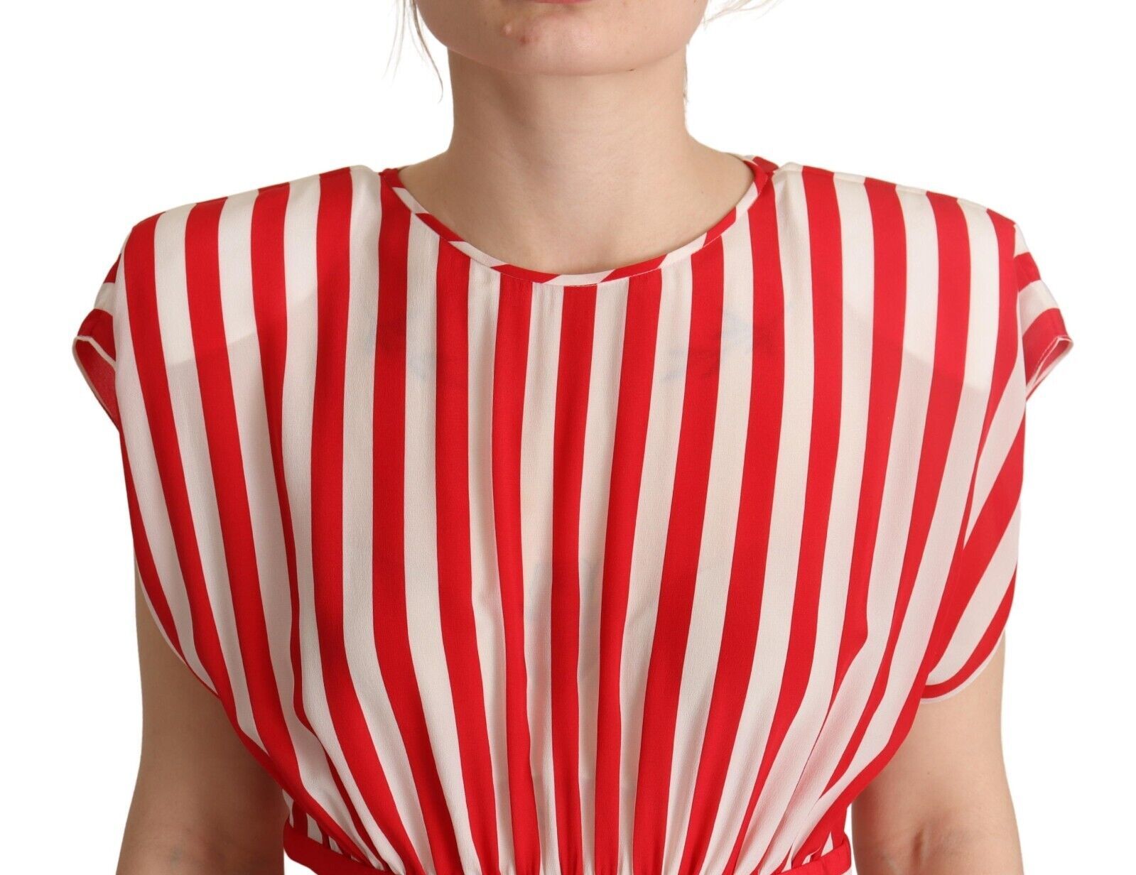 Robe mini Dolce & Gabbana rayée rouge et blanche Dolce & Gabbana