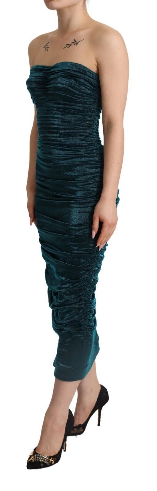 Robe midi Dolce & Gabbana turquoise