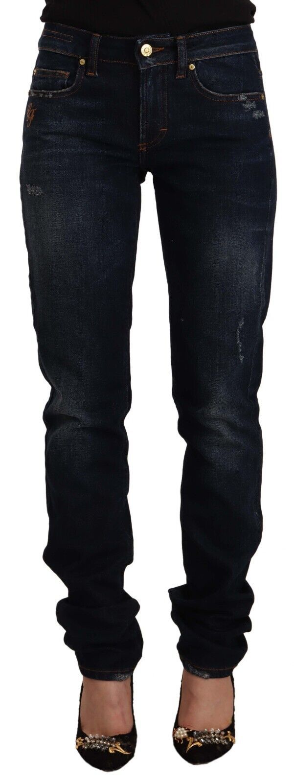 Jeans GF Ferre mid waist bleus foncés