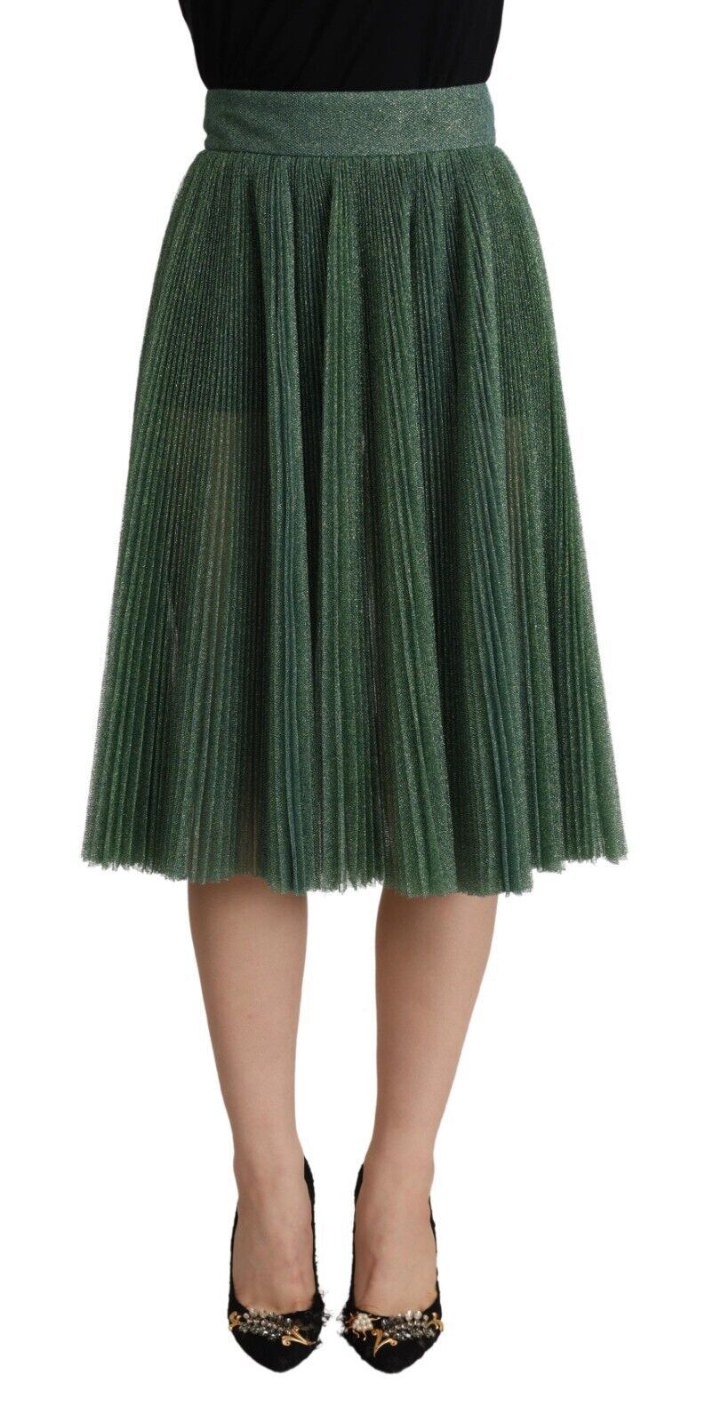 Jupe DOLCE & GABBANA plissée verte