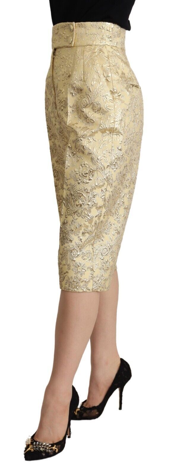 Pantalon DOLCE & GABBANA cropped beige floral