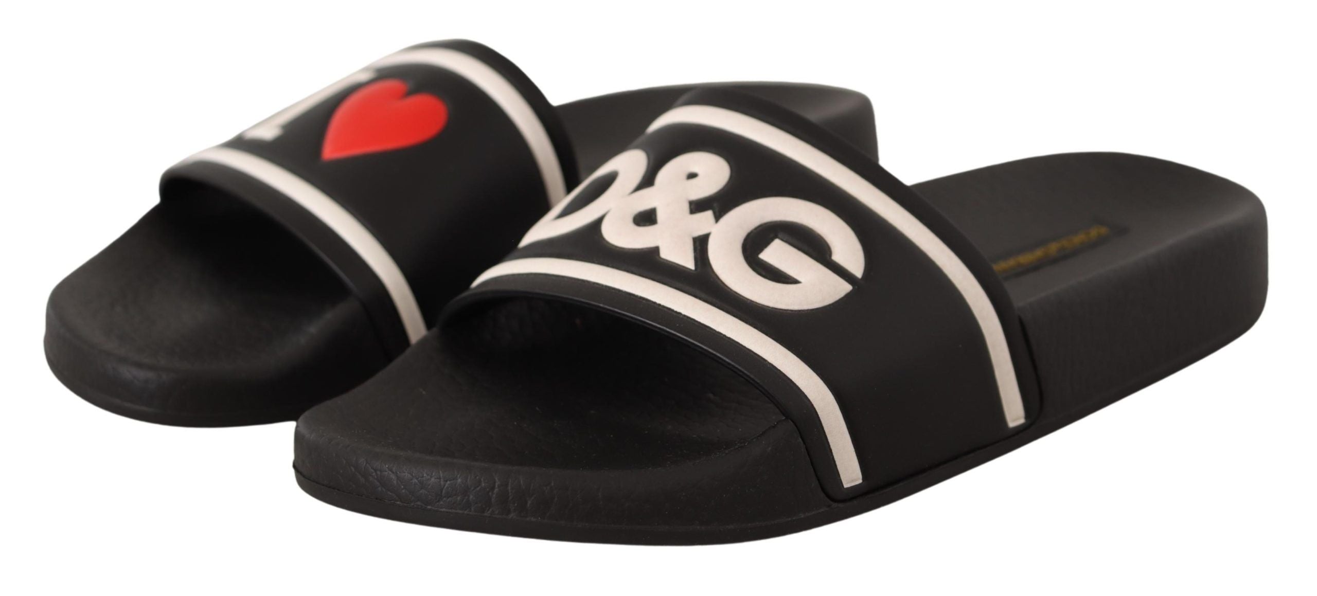 Sandales Dolce & Gabbana I Love D&G noires
