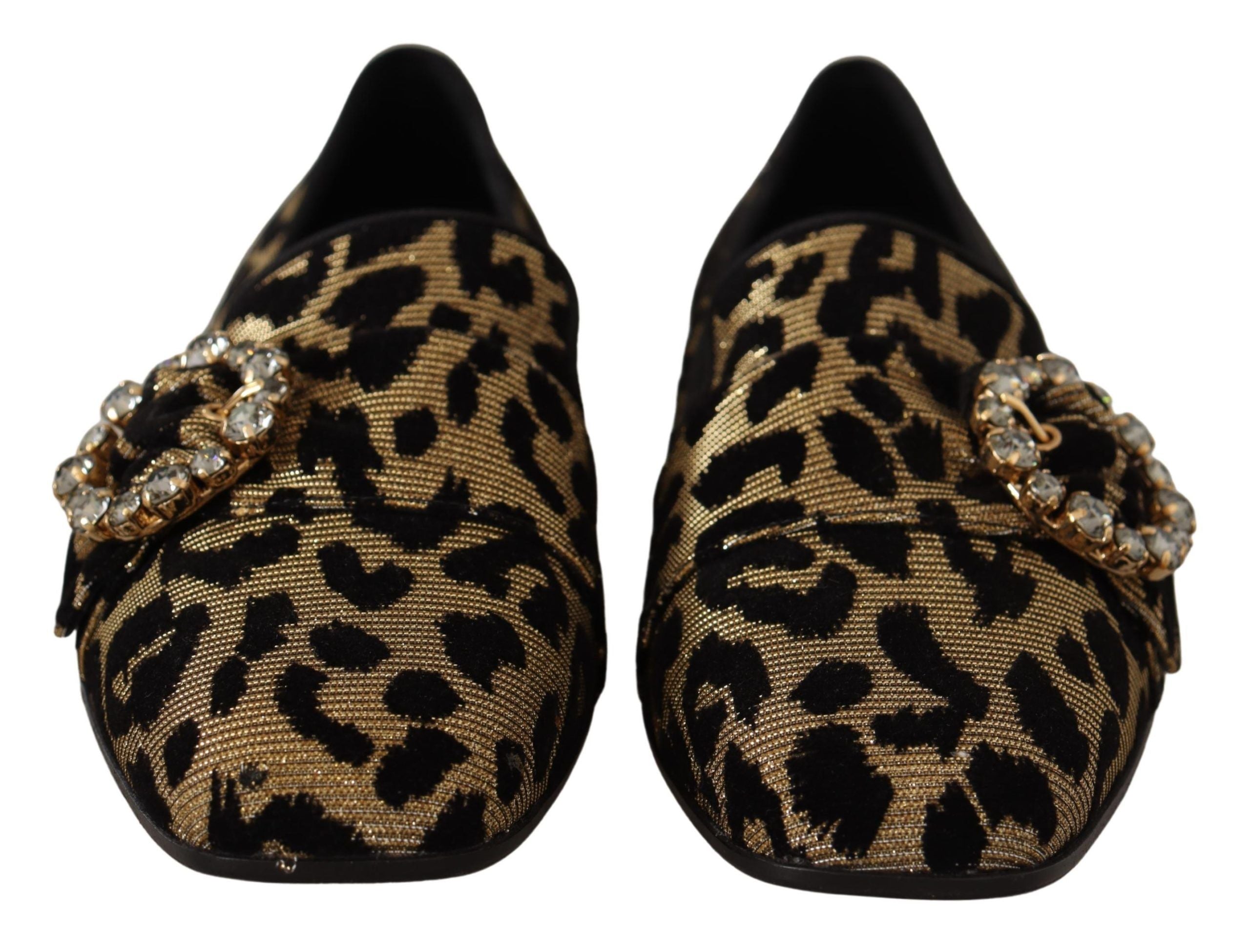 Loafers Dolce & Gabbana dorés léopard