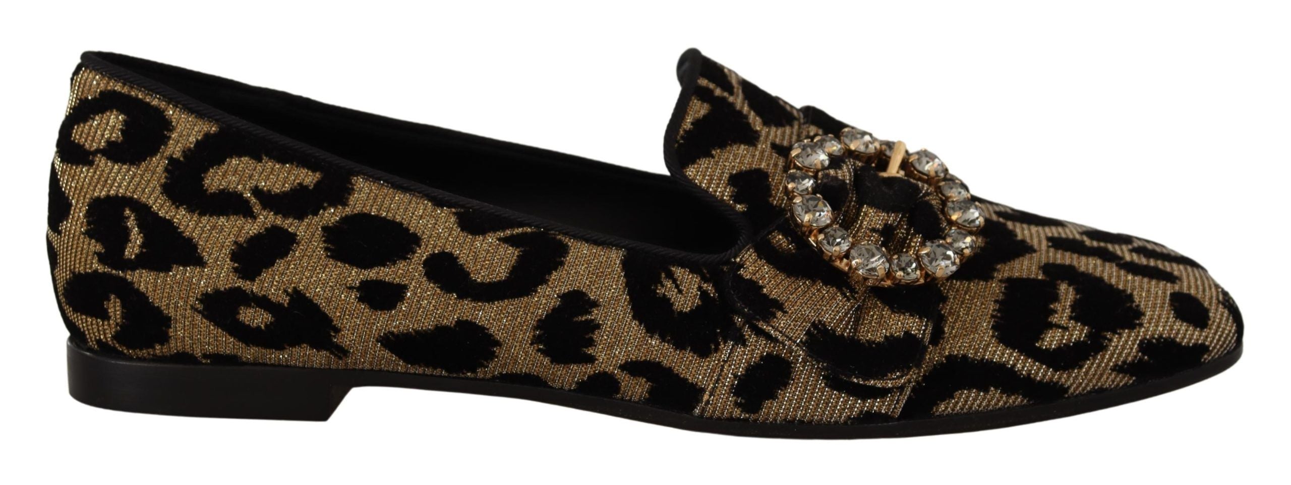 Loafers Dolce & Gabbana dorés léopard