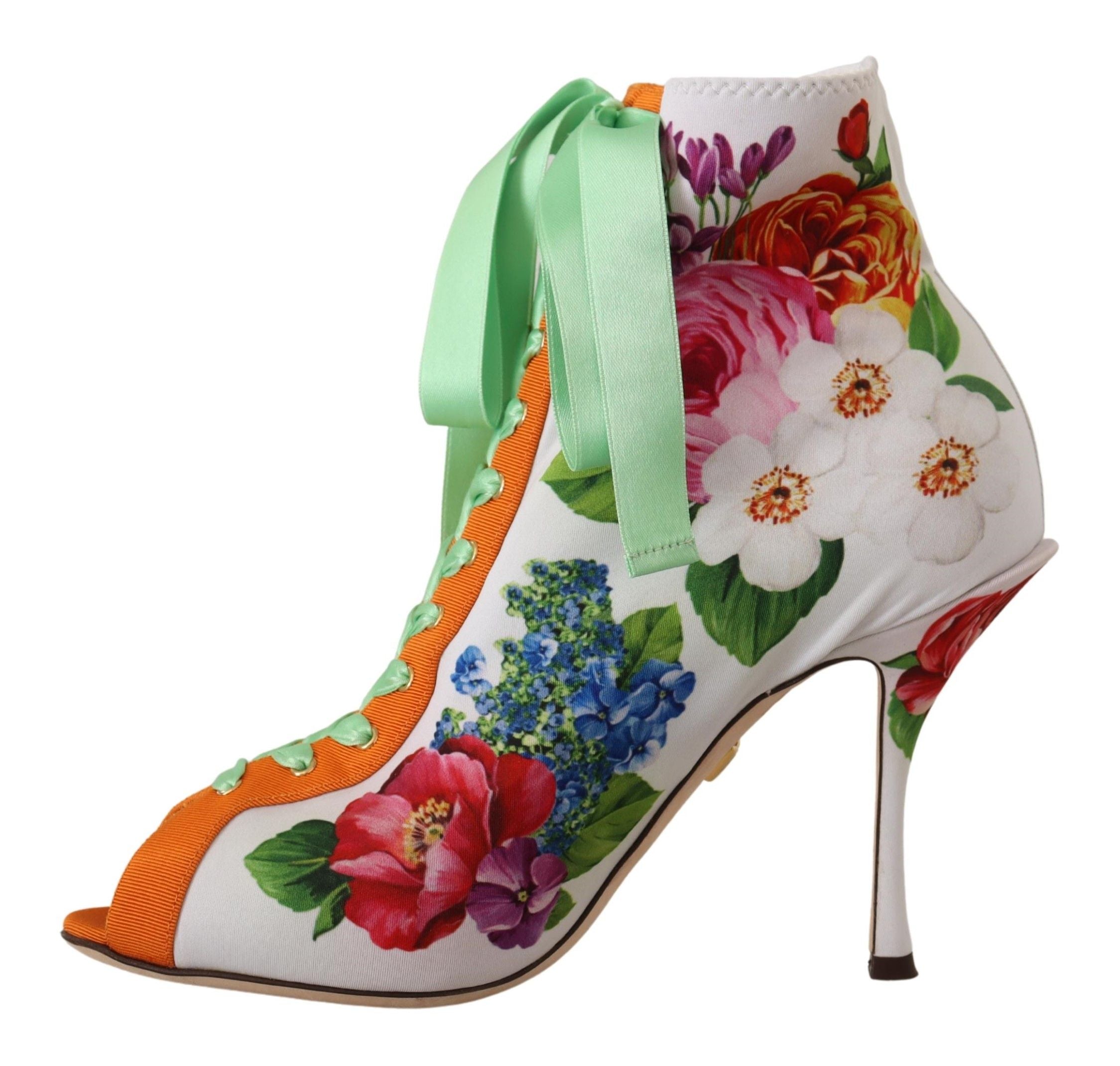 Bottines Dolce & Gabbana ouvertes blanches