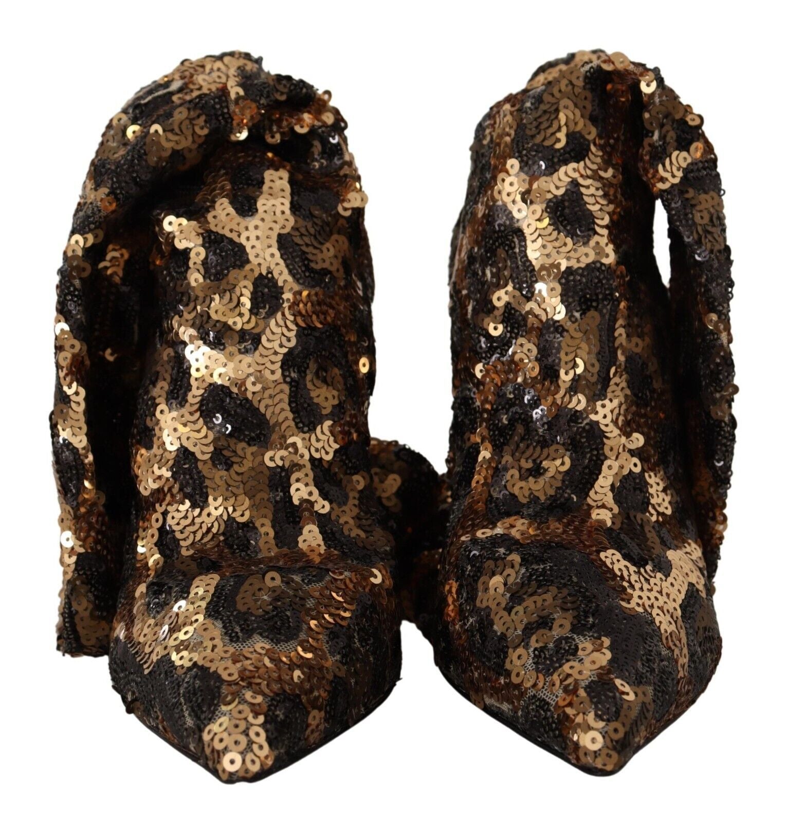 Bottines Dolce & Gabbana dorées léopard