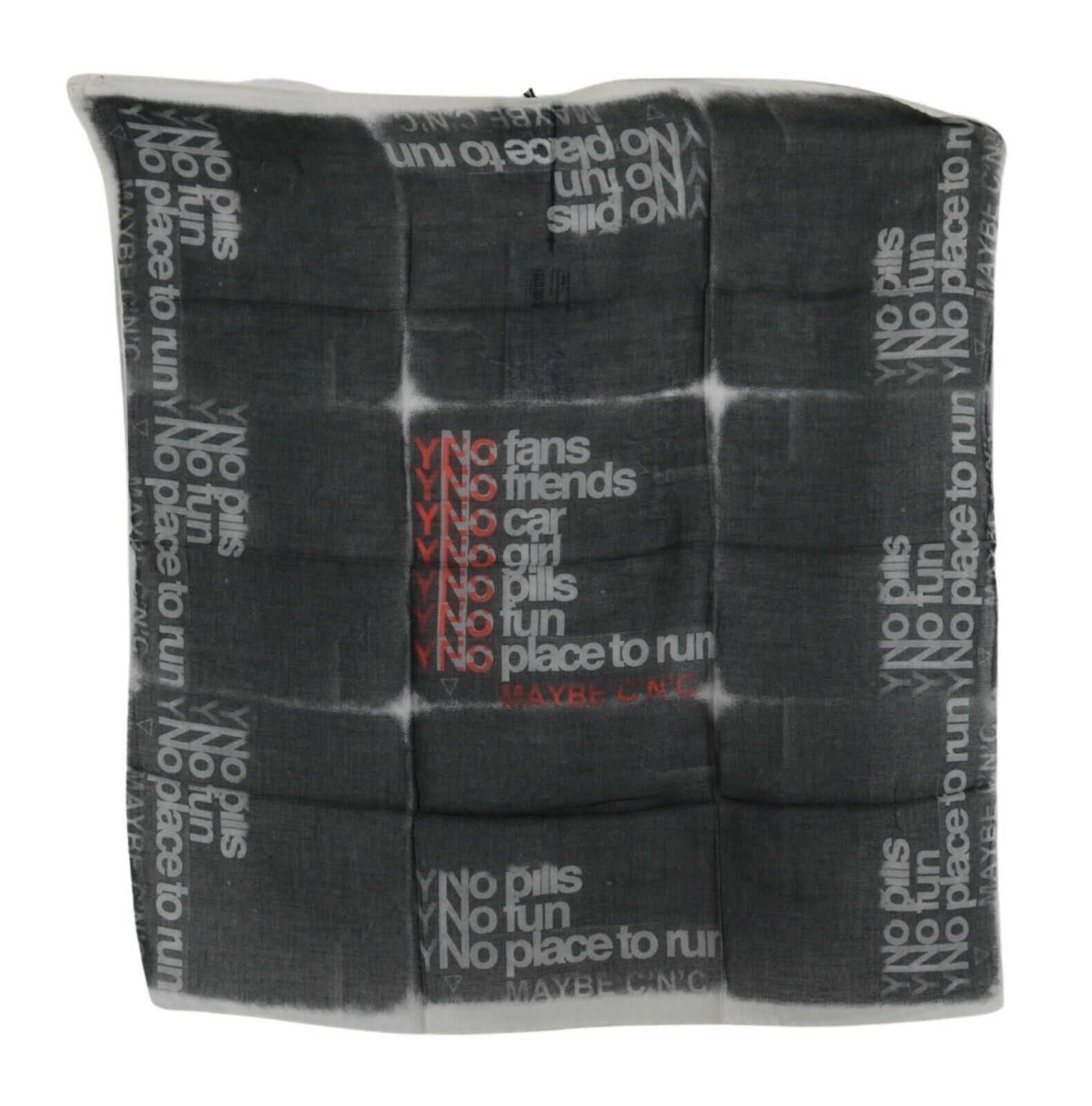 Foulard Costume National noir avec imprimé