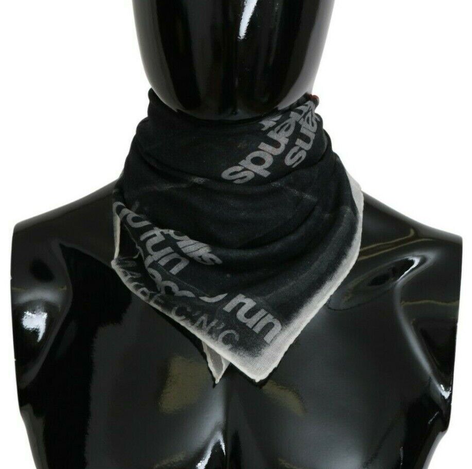 Foulard Costume National noir avec imprimé