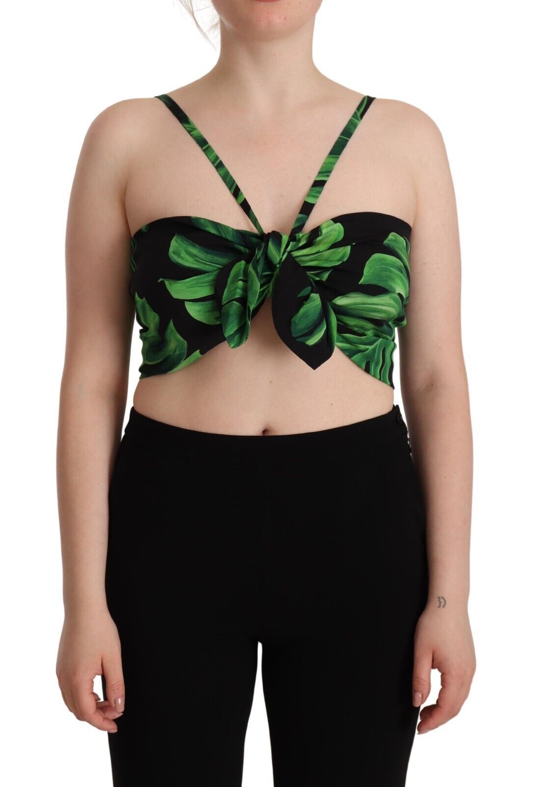 Haut cropped Dolce & Gabbana noir vert