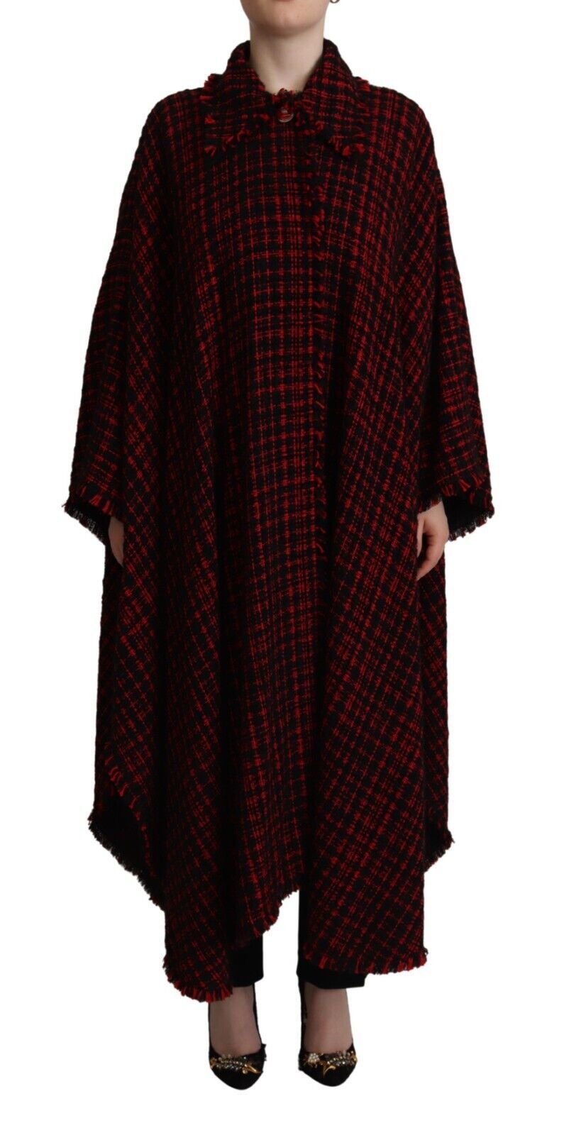 Manteau Dolce & Gabbana checkered rouge et noir