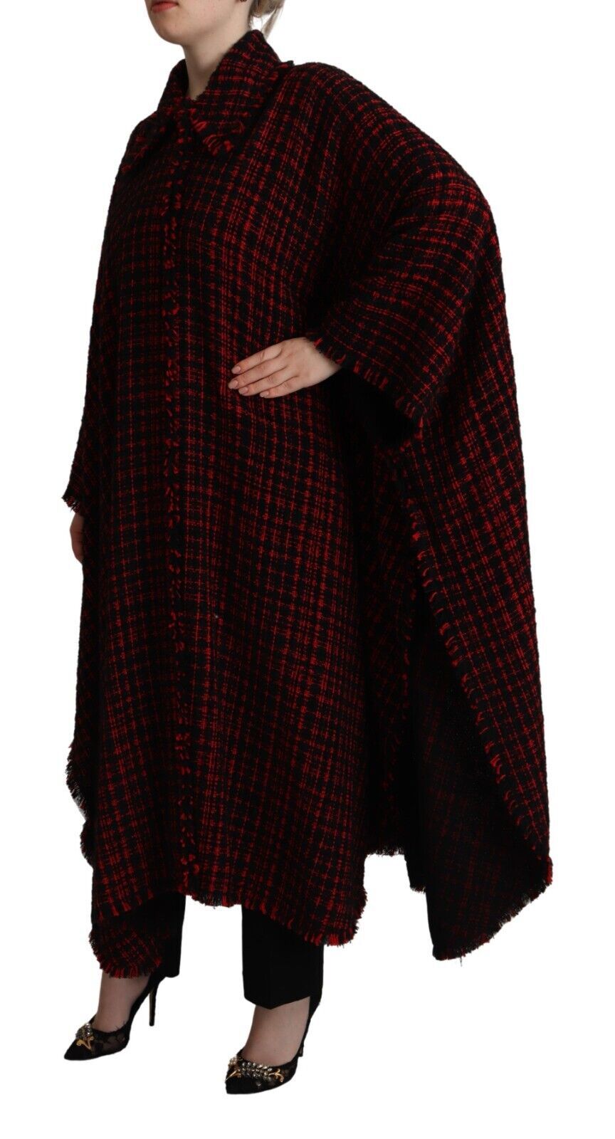 Manteau Dolce & Gabbana checkered rouge et noir