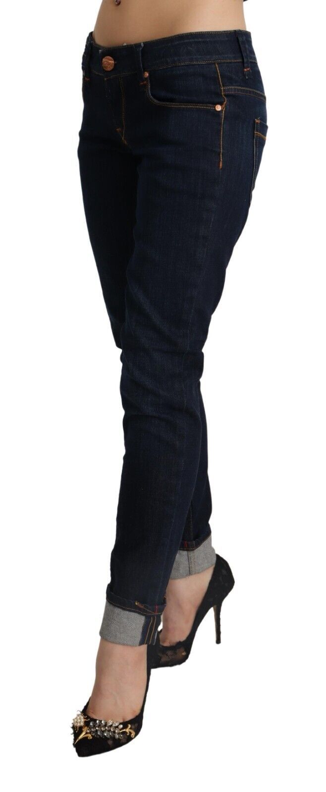 Jeans achT Low waist skinny bleu foncé