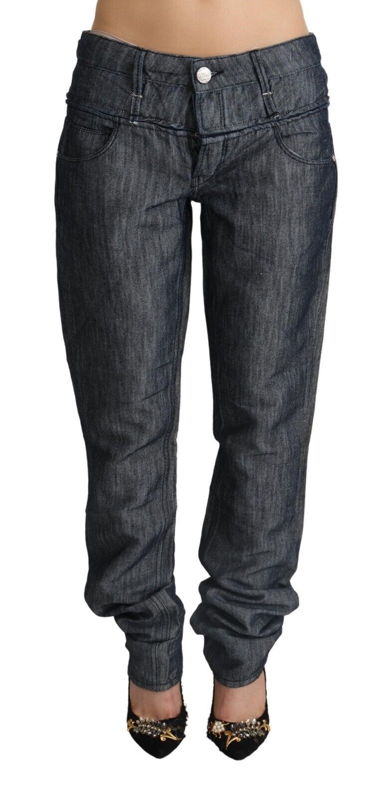 Jean Acht Mid Waist gris foncé