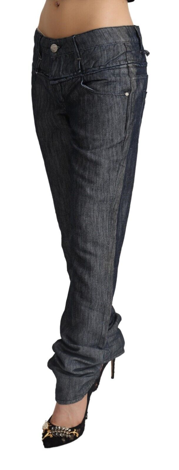 Jean Acht Mid Waist gris foncé
