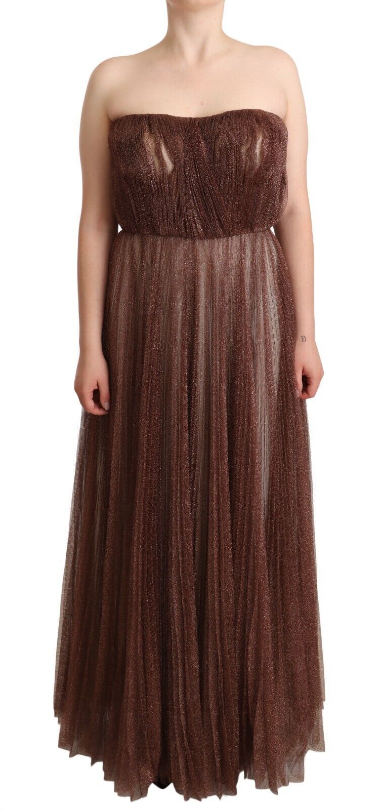 Robe Dolce & Gabbana longue bronze Dolce & Gabbana