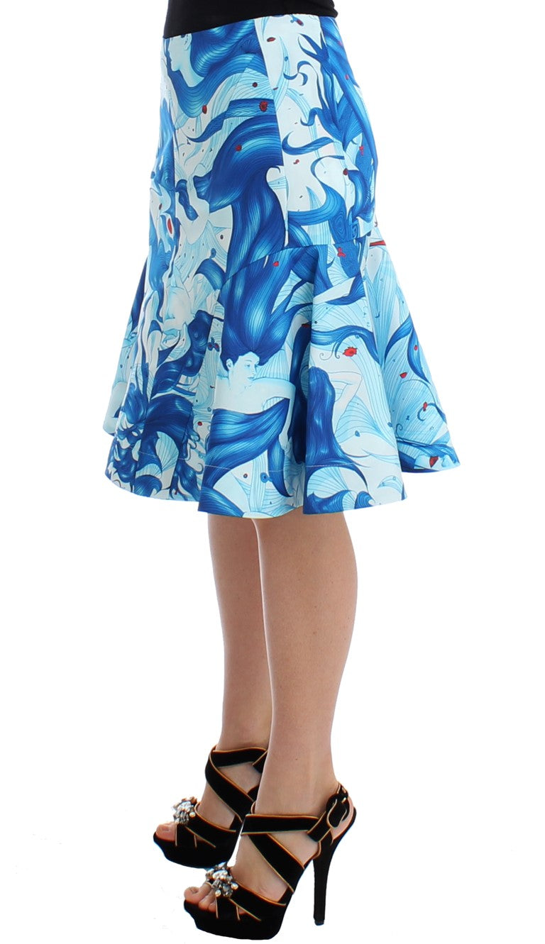 Jupe Koonhor Fresco-Print bleue