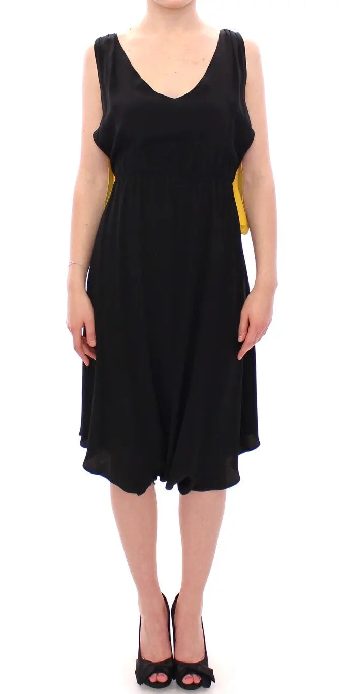 Robe Lamberto Petri Shift noire jaune Lamberto Petri
