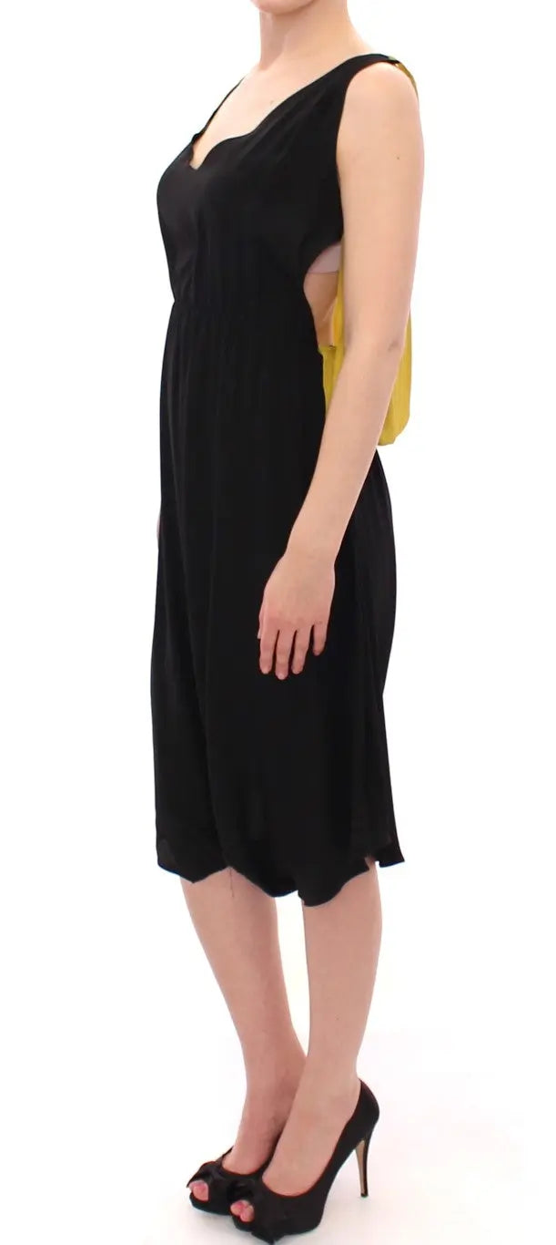 Robe Lamberto Petri Shift noire jaune Lamberto Petri