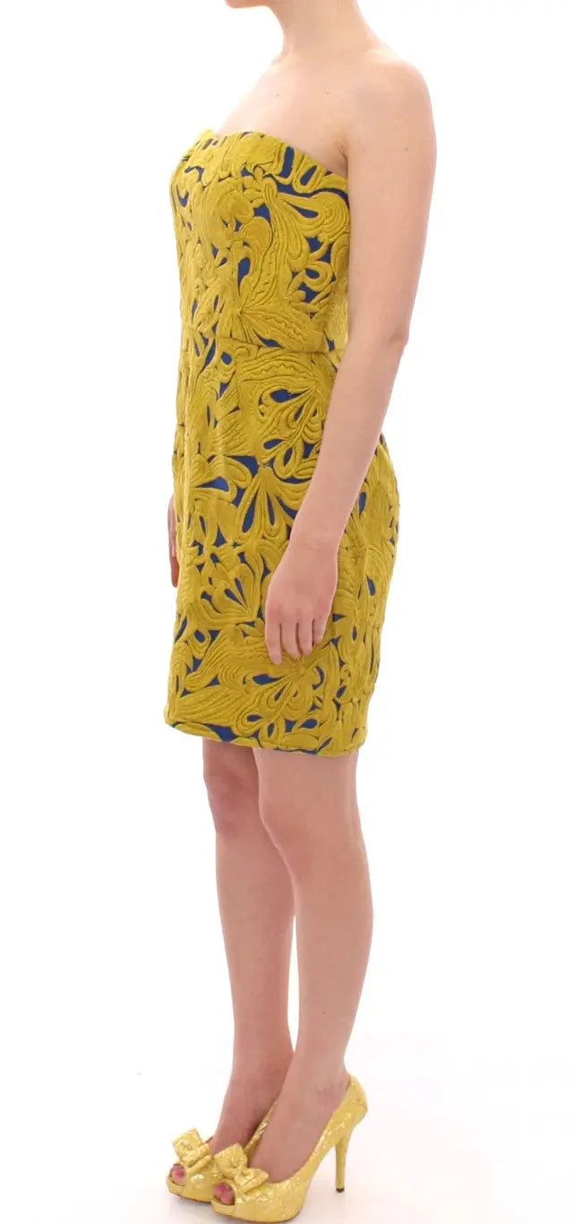 Robe Sachin & Babi strapless bleu jaune Sachin & Babi