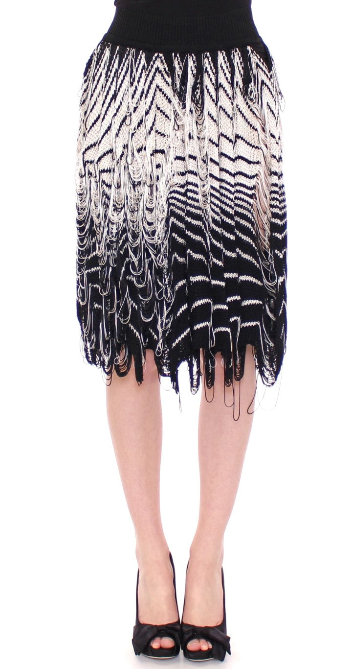 Jupe Alice Palmer asymétrique noire blanche