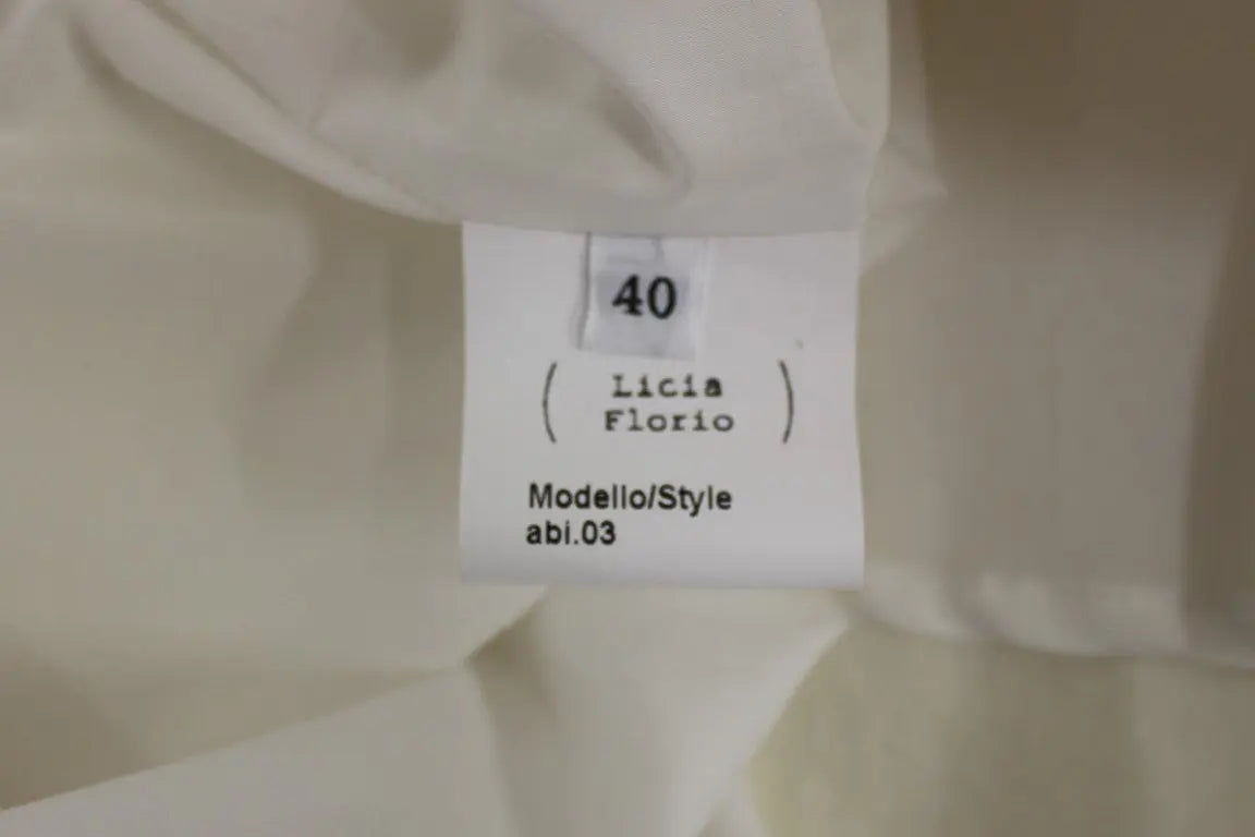 Robe Licia Florio Halterneck blanche Licia Florio