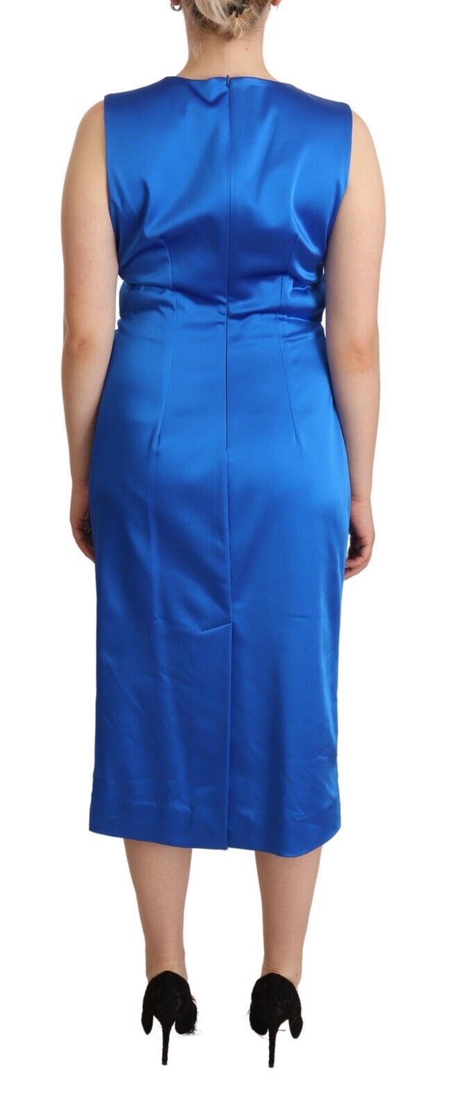 Robe PAROSH midi plissée bleue P.A.R.O.S.H.