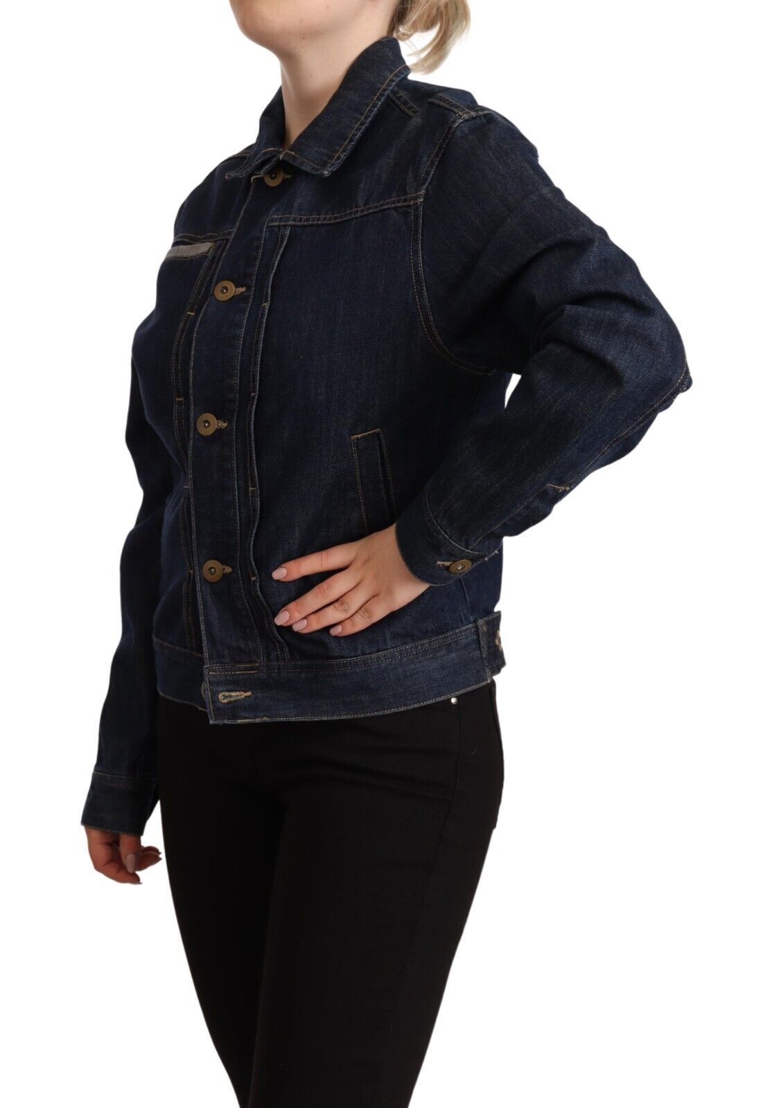 Veste Mastercoat en denim bleu foncé