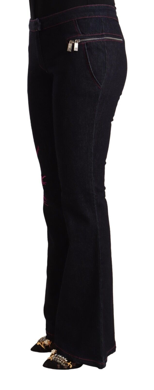 Jeans EXTE mi-taille évasés noirs