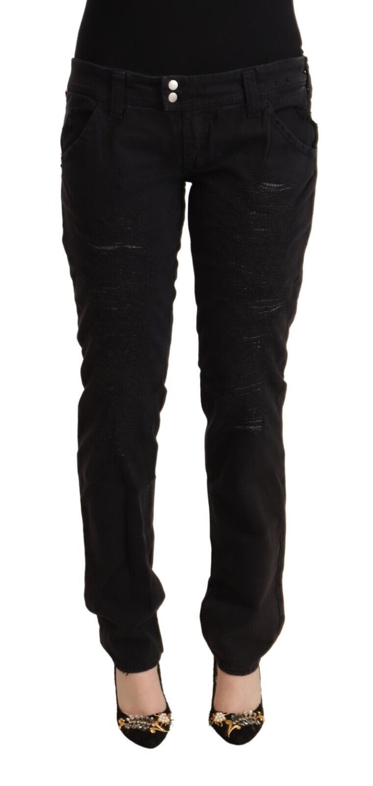 Pantalon CYCLE Distressed noir