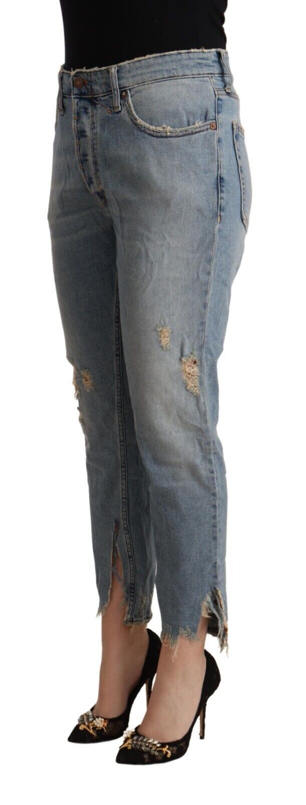 Jean cycle cropped bleu clair
