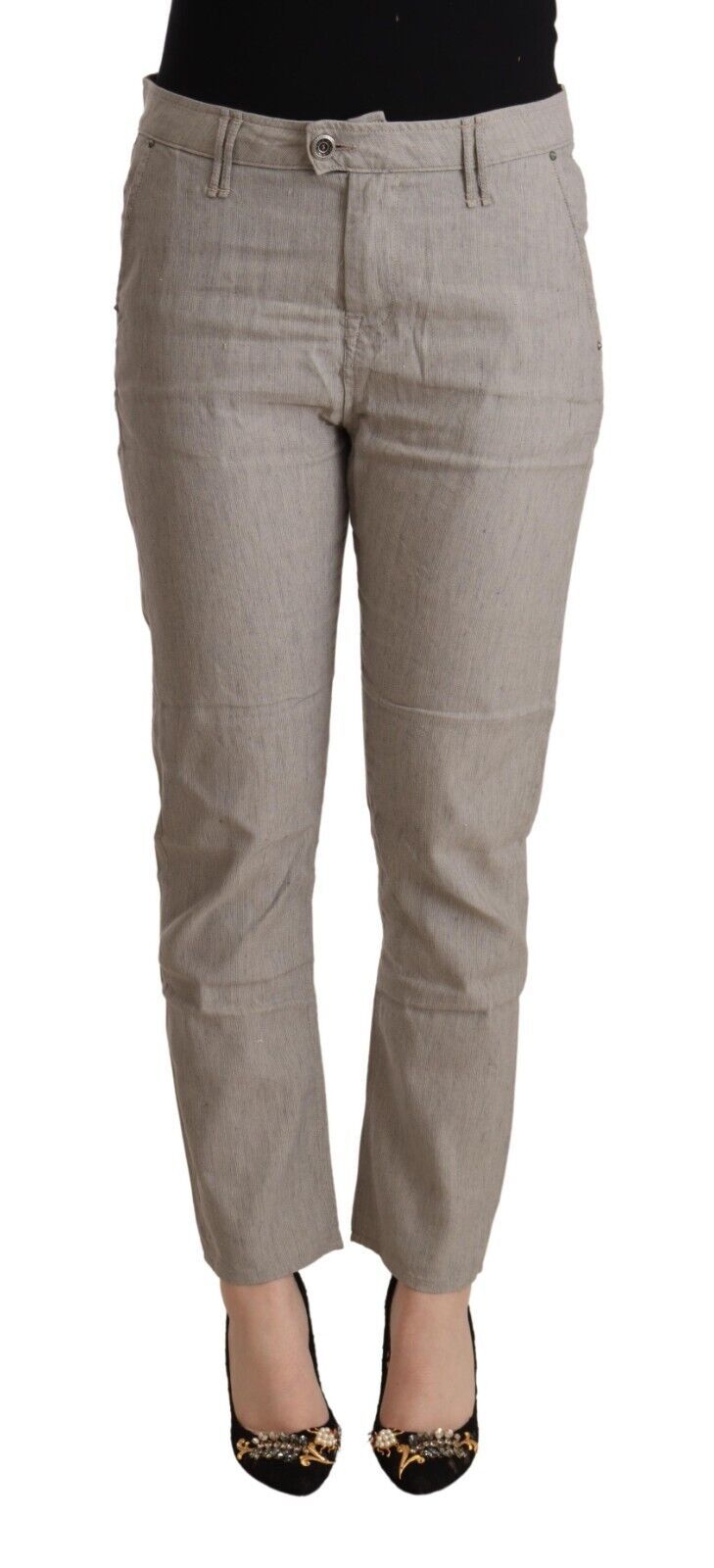 Pantalons CYCLE mid waist gris clair