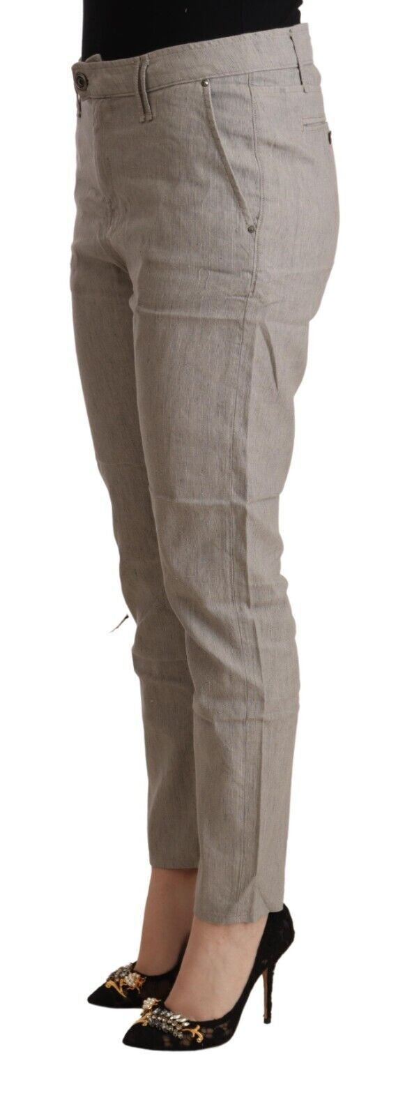 Pantalons CYCLE mid waist gris clair