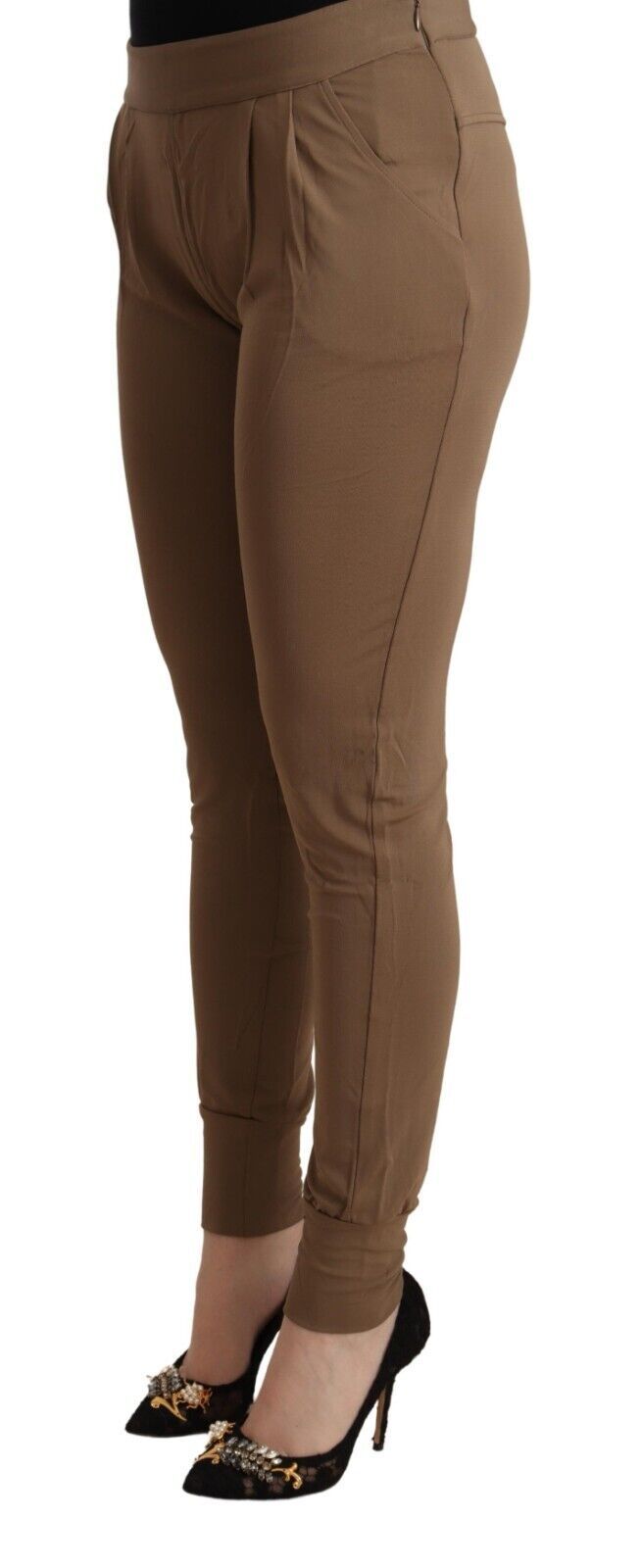 Pantalons Scervino Street taille mi-haute marron